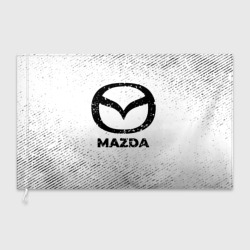 Флаг 3D Mazda с потертостями на светлом фоне