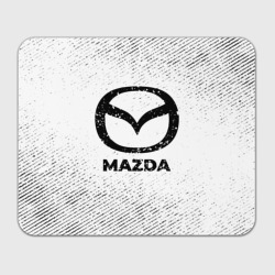 Прямоугольный коврик для мышки Mazda с потертостями на светлом фоне