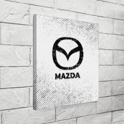 Холст квадратный Mazda с потертостями на светлом фоне - фото 2