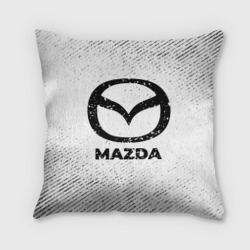 Подушка 3D Mazda с потертостями на светлом фоне