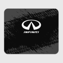 Прямоугольный коврик для мышки Infiniti Speed на темном фоне со следами шин