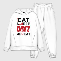 Мужской костюм oversize хлопок Надпись: eat sleep DayZ repeat