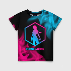 Детская футболка 3D Tomb Raider - neon gradient