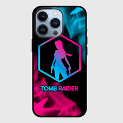 Чехол для iPhone 13 Pro Tomb Raider - neon gradient