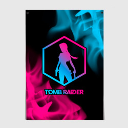 Постер Tomb Raider - neon gradient