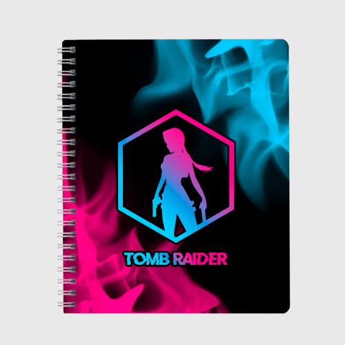 Тетрадь Tomb Raider - neon gradient, цвет клетка