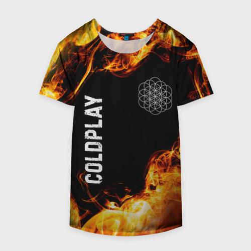 Накидка на куртку 3D Coldplay и пылающий огонь, цвет 3D печать - фото 4