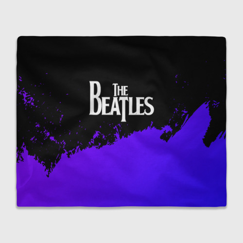 Плед 3D The Beatles purple grunge, цвет 3D (велсофт)