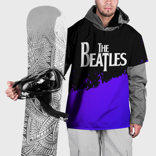 Накидка на куртку 3D The Beatles purple grunge, цвет 3D печать