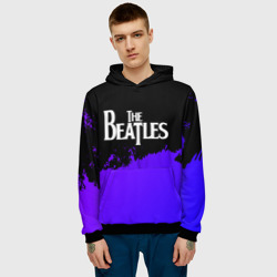 Мужская толстовка 3D The Beatles purple grunge - фото 2