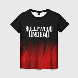 Женская футболка 3D Hollywood Undead red plasma