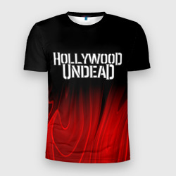 Мужская футболка 3D Slim Hollywood Undead red plasma