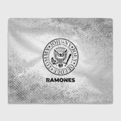 Плед 3D Ramones с потертостями на светлом фоне