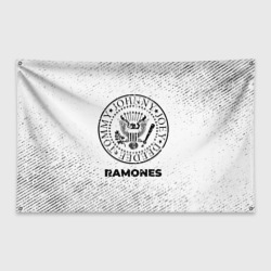 Флаг-баннер Ramones с потертостями на светлом фоне