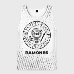 Мужская майка 3D Ramones с потертостями на светлом фоне