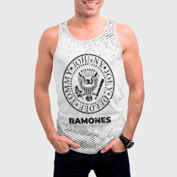 Мужская майка 3D Ramones с потертостями на светлом фоне - фото 2