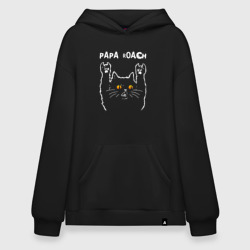Худи SuperOversize хлопок Papa Roach rock cat