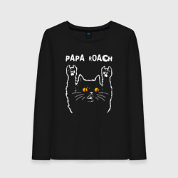 Женский лонгслив хлопок Papa Roach rock cat