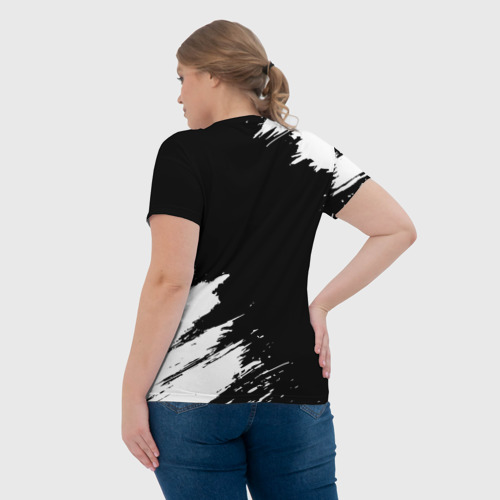 Женская футболка 3D Deftones и рок символ на темном фоне, цвет 3D печать - фото 7