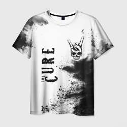 Мужская футболка 3D The Cure и рок символ на светлом фоне