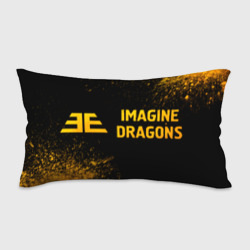 Подушка 3D антистресс Imagine Dragons - gold gradient: надпись и символ