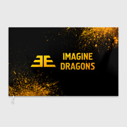 Флаг 3D Imagine Dragons - gold gradient: надпись и символ