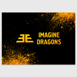 Поздравительная открытка Imagine Dragons - gold gradient: надпись и символ