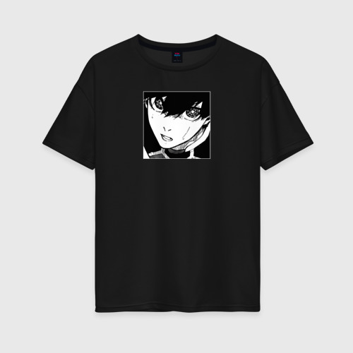 Женская футболка хлопок Oversize с принтом Блю Лок: Йоичи Исаги, вид спереди #2