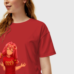 Женская футболка хлопок Oversize Ульяна из бесконечного лета - фото 2