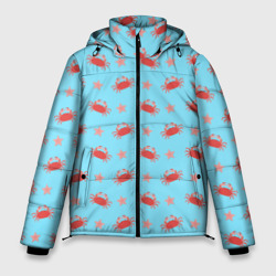 Мужская зимняя куртка 3D Летний паттерн с крабами и морскими звездами