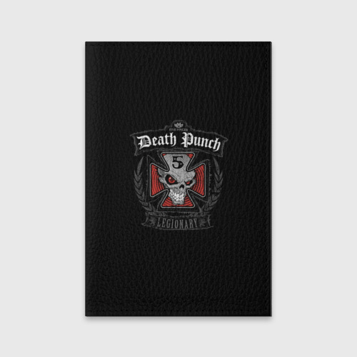 Обложка для паспорта матовая кожа Five Finger Death Punch legionary, цвет черный