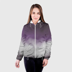 Женская куртка 3D Фиолетово-серый дым - Хуф и Ся - фото 2