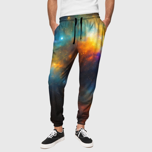 Мужские брюки 3D с принтом Небесная картина, вид сбоку #3