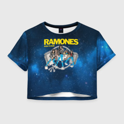 Женская футболка Crop-top 3D Ramones Road to ruin