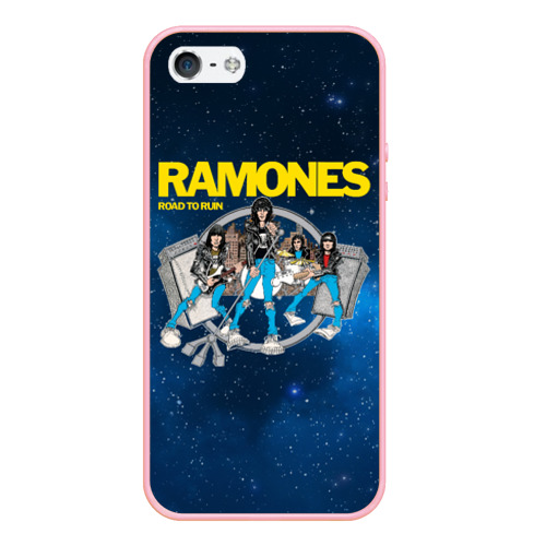 Чехол для iPhone 5/5S матовый Ramones Road to ruin, цвет баблгам