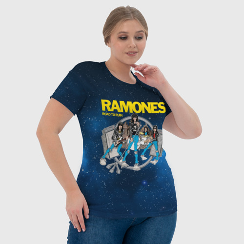 Женская футболка 3D с принтом Ramones Road to ruin, фото #4