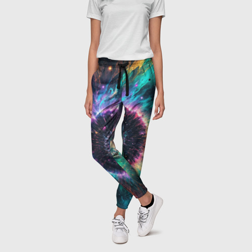 Женские брюки 3D Астрономический пейзаж, цвет 3D печать - фото 3