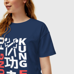 Женская футболка хлопок Oversize Восточные единоборства - фото 2