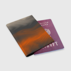 Обложка для паспорта матовая кожа Оранжево-серый дым - Хуф и Ся - фото 2