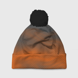 Шапка 3D c помпоном Оранжево-серый дым - Хуф и Ся