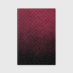Обложка для паспорта матовая кожа Вишнево-черный дым - Хуф и Ся