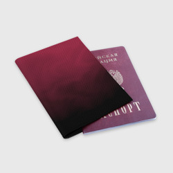 Обложка для паспорта матовая кожа Вишнево-черный дым - Хуф и Ся - фото 2