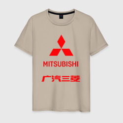 Мужская футболка хлопок Mitsubishi sign