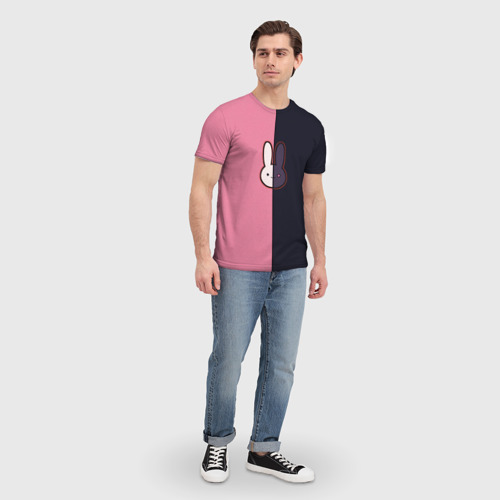 Мужская футболка 3D с принтом Ребенок идола - Кролик лого, вид сбоку #3