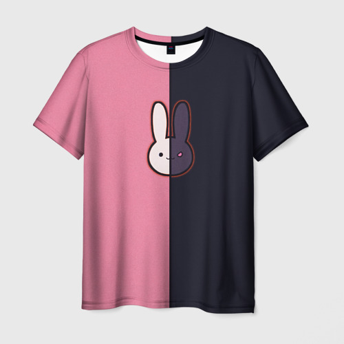 Мужская футболка 3D с принтом Ребенок идола - Кролик лого, вид спереди #2