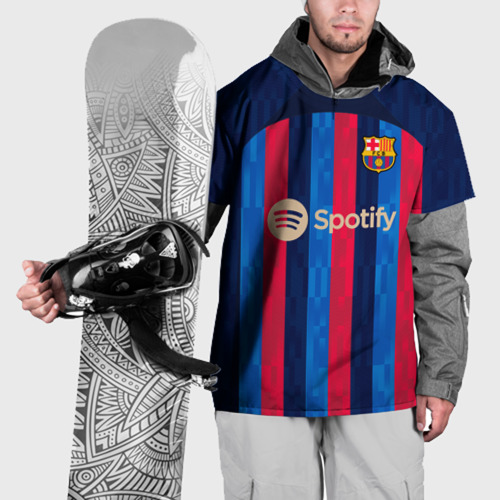 Накидка на куртку 3D Роберт Левандовский Барселона форма 22-23 домашняя, цвет 3D печать