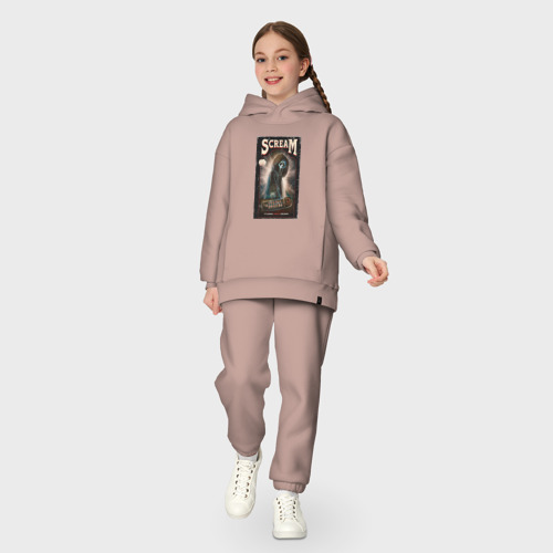 Детский костюм хлопок Oversize Ghostface, цвет пыльно-розовый - фото 5