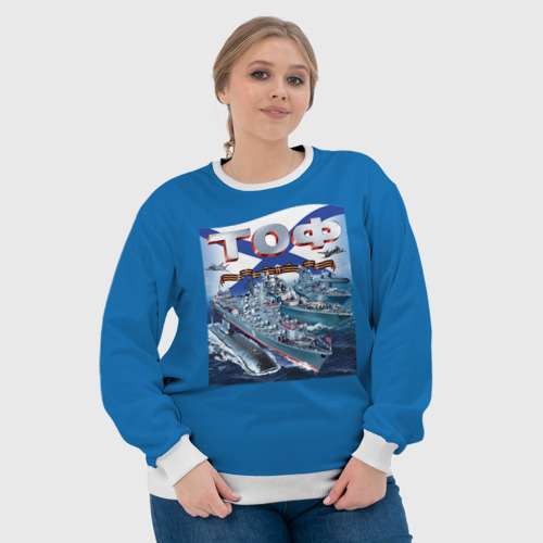 Женский свитшот 3D Тихоокеанский флот - ТОФ, цвет 3D печать - фото 6