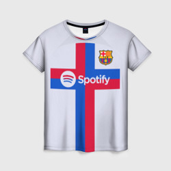 Женская футболка 3D Барселона форма 22-23 гостевая