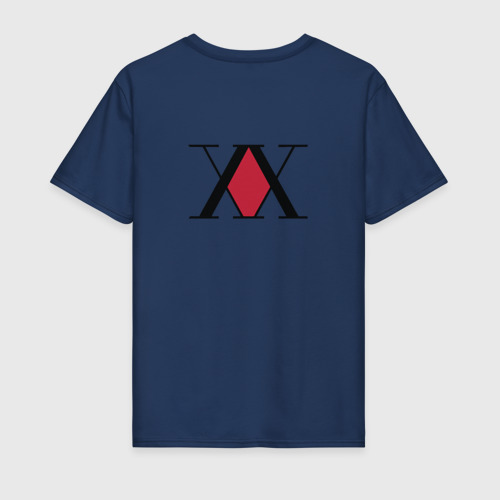 Мужская футболка хлопок Киллуа Золдик с лого на спине, цвет темно-синий - фото 2